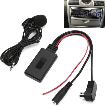 Bluetooth Alpine Cda, Bluetooth 5.0 AUX Cable Adapter with Microphone Handsfree Car Fit for Alpine Kit ABS DC12V