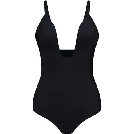 Bye Bra Sculpting Bodysuit Deep V Thong Zwart M