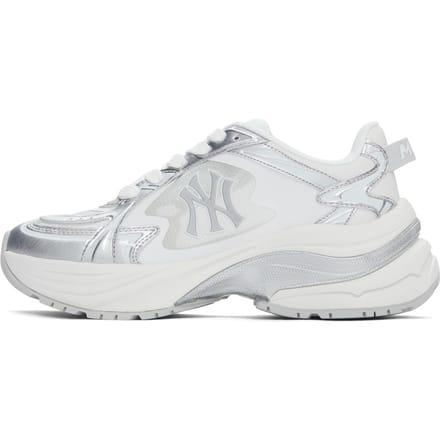 MLB Jogging Chunky Mode Brillant Tendance Polyvalent Sport Semelle Épaisse Technologie d'Augmentation de la Hauteur Basse Chaussures de Course Décontractées 3ARNM015N-50WHS 41 white