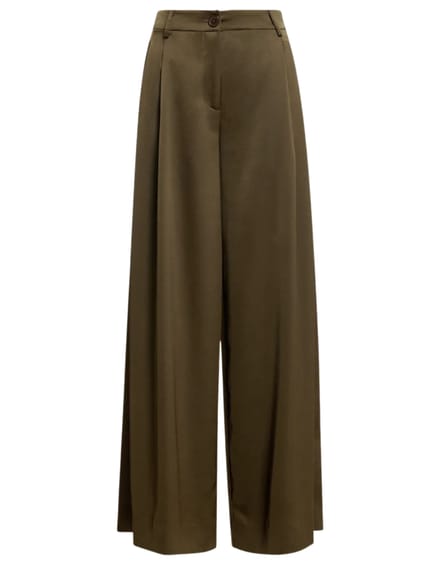 Essentiel Antwerp Wide Leg Pants Pantalons Groen Katerina
