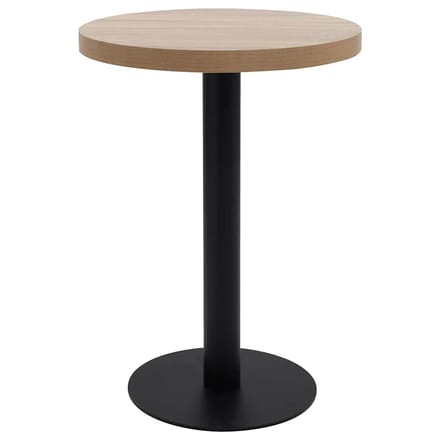 vidaXL - Bistrotafel - 60 - cm - MDF - lichtbruin