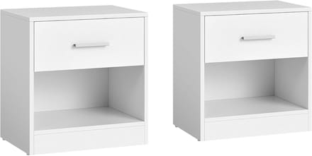 MAZAZU - Nachtkastje - Set van 2 - Wit - 45x35x58.3