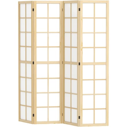 4goodz 4-delige kamerscherm opvouwbaar roomdivider met houten frame