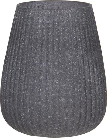 Clayre & Eef Theelichthouder Ø 11x13 cm Grijs Glas