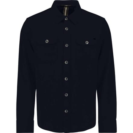 No Excess Overshirt button closure sweat deep blue