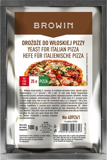 Gedroogde gist voor Italiaanse pizza - 100 g
