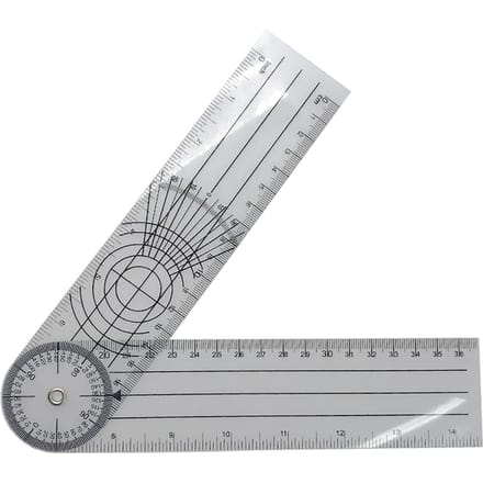 Hoekmeter 360 Graden Draaibaar Flexibel Mat PVC Semi-Transparant Hoekzoeker voor gray