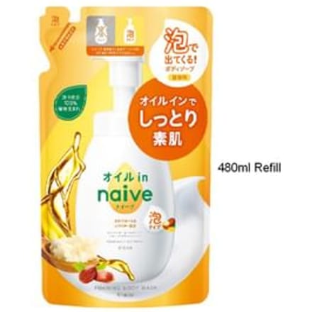 Kracie - Naive Foaming Body Wash Oil In 480ml Refill