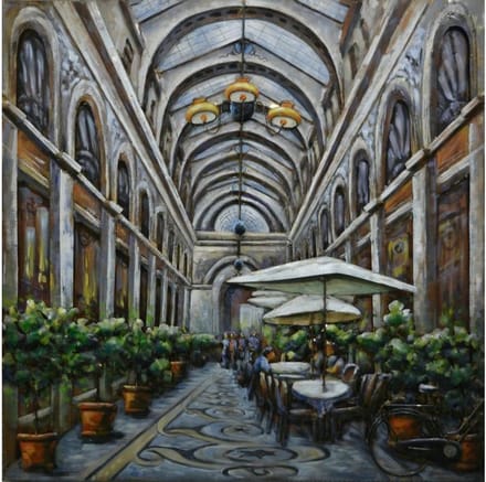 Arcade - 80x120cm - 3D art metalen schilderij - sfeervolle hal