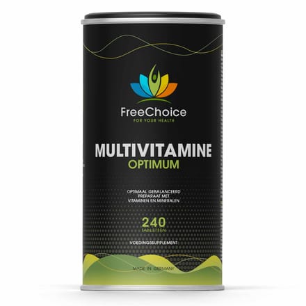 FreeChoice Multivitamine Optimum – Multivitaminen – Complete Multivitamine – 240 Tabletten – Vegan – Made in Germany