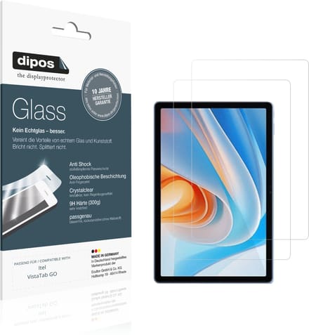 dipos – 2x Pantserfolie geschikt voor Itel VistaTab GO | 9H Screenprotector