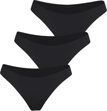 Björn Borg dames Invisible Briefs - slip middelhoge taille (3-pack) - zwart - zwart - zwart
