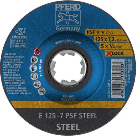 PFERD TOOLS 62011125 Afbraamschijf gebogen Diameter 125 mm 10 stuk(s)