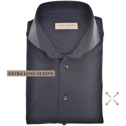John Miller Overhemd Slim-Fit Hyperstretch Extra Long Sleeve Mouwlengte 7 Navy / male
