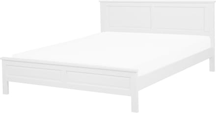OLIVET - Tweepersoonsbed - Wit - 160 x 200 cm - Dennenhout