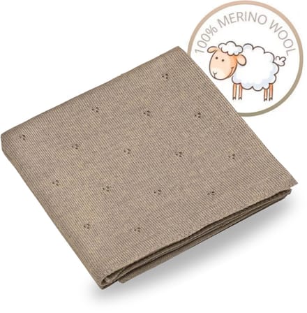 Babydeken van 100% merinowol – 75×100 cm - Beige