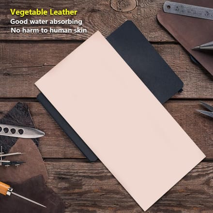 Cuir Tanné Végétal Fait Main de Haute Qualité 1.0mm thick, 30*10cm black