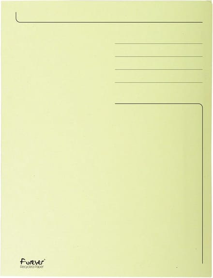 Exacompta 50x FOREVER® bedrukte map met 3 kleppen - 280gm2 - 24x32 cm voor A4 - Geel - 448005E