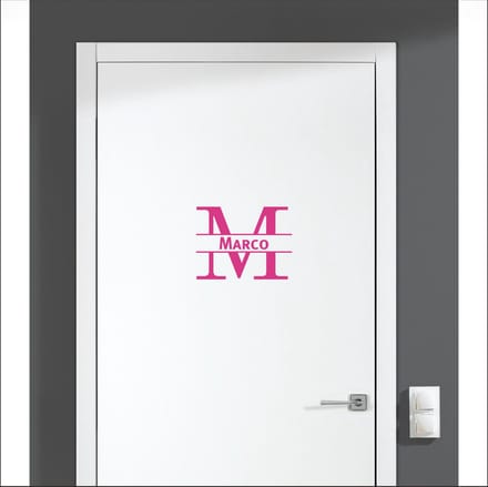 Deursticker Met Naam -  Marco - Roze