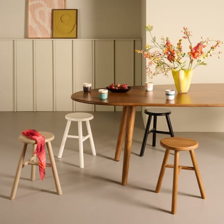 Kruk Todi - Houten Bijzettafel & Extra Zitplek - Natuurlijk Design