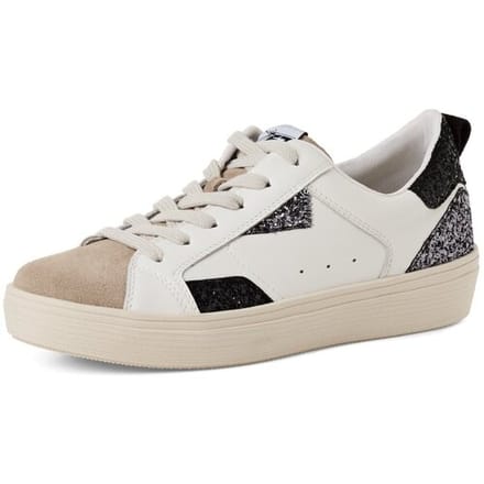 Tamaris dames sneaker 1-23706-46 936 lage damesschoen leer pewter comb