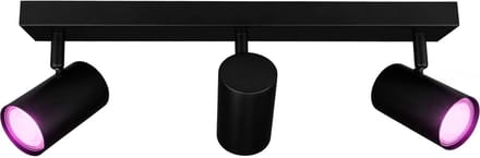 Ledvion - LED Plafondspot - Zwart 3-lichts - Dimbaar - 5W - GU10 - IP20