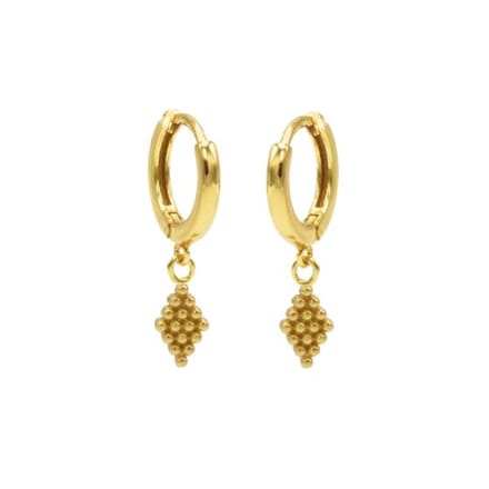 Karma hinged hoops symbool dots diamond gold M2948HIN