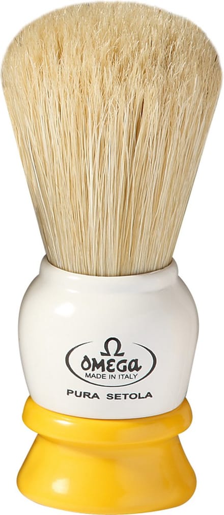 Omega Shaving Brush Wit-Geel