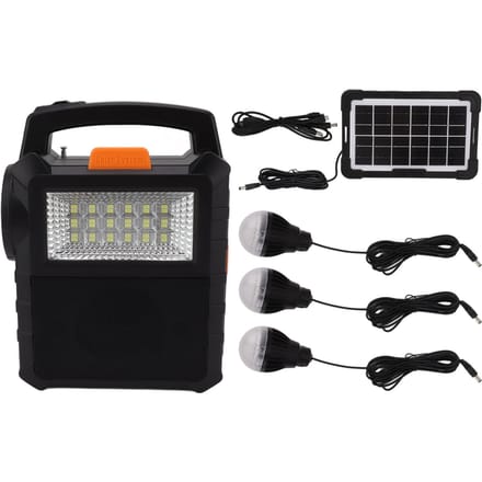 Zonnegenerator Multifunctioneel Langdurig met Lampen Draagbaar Powerstation voor Thuis Backup gray