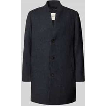 Tom Tailor Denim - Wollen jas met opstaande kraag - Maat XL - black navy twill