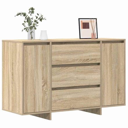 vidaXL - Dressoir - Sonoma - Eik - 120 - x - 41 - x - 75 - cm - Bewerkt - hout