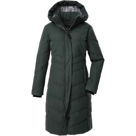 Regular fit gewatteerde mantel met capuchon