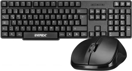 Draadloos USB Combo Toetsenbord en Muis Set in Zwart