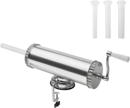 QIN® Worstenvuller - Worstenmaker - Worstmaker - Worstmachine - Worstenvul Machine - 2,5kg - 58x21x18cm - Zilver - 58cm x 21cm x 18cm