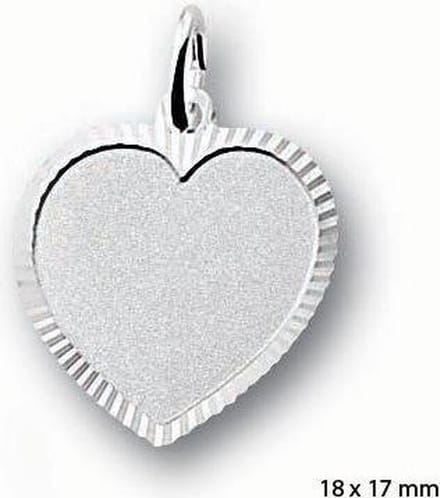 graveerhartje gediamanteerd zilver gerhodineerd 1304647