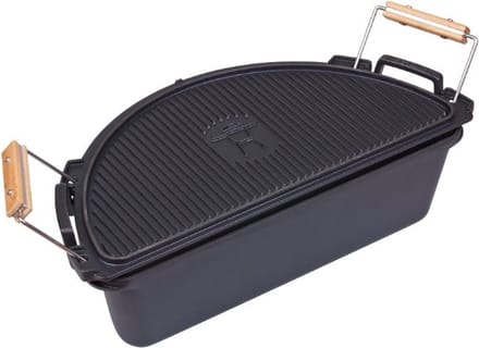 SGS Fire Pan Set - Gietijzer 9,5ml - Halve Maanvorm - Voor Monolith LeChef - Kamado Barbecue Accessoires