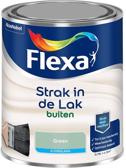 Flexa - Strak In De Lak Buitenlak Zijdeglans - Green - Mengverf - 750 Ml
