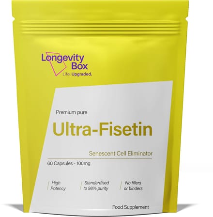 Longevity Box Fisetin 100 mg antioxidant supplement 60 vegan capsules