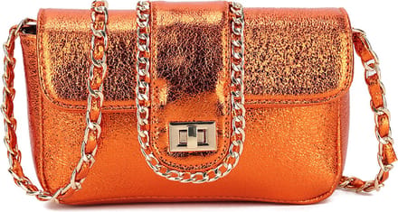 Giuliano Metallic Schoudertas Denise - oranje