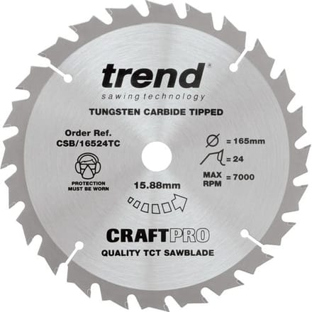 Trend Cirkelzaagblad 165x15.88mm 24T