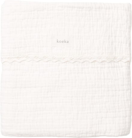 Koeka ledikantdeken lace Elba milky 100x150
