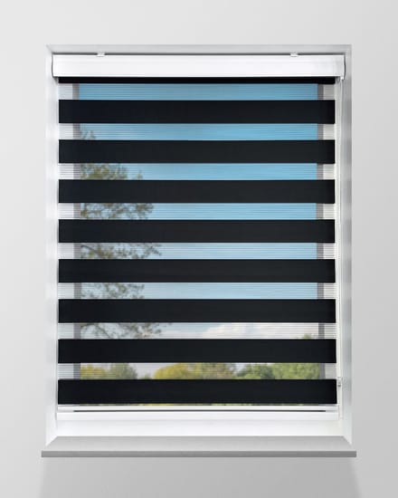 Duo Rolgordijn Lichtdoorlatend - Zwart - 170x240cm