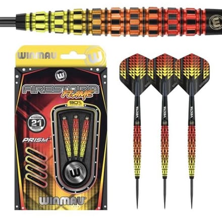 Dartpijlen Torpedo 90% - Rood/Zwart/Oranje/Geel