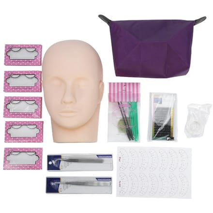 Professioneel Oefenhoofd Model voor Eyelash Extension Oefenkit Tool Voor Beginner wit