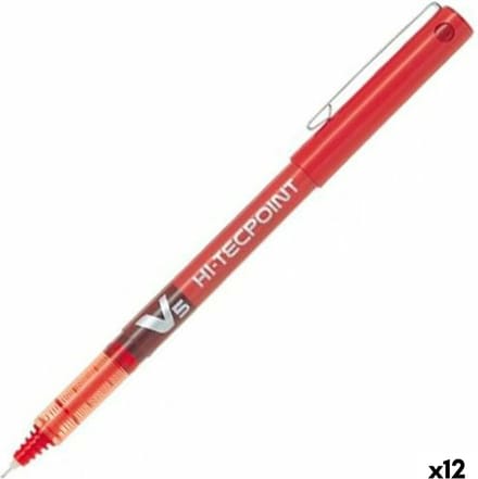 Pen Roller Pilot V-5 Rood 0,3 mm Naald 12 Stuks