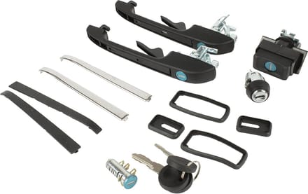Deurgrepen Set met Slotcilinder voor VW Golf II en Scirocco
