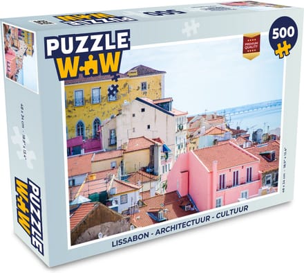 Puzzel Lissabon - Architectuur - Cultuur - Legpuzzel - Puzzel 500 stukjes