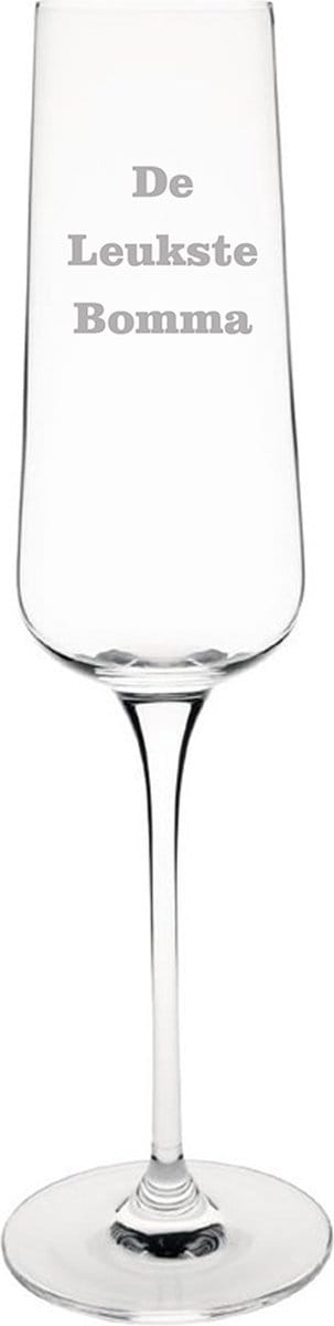 Champagneglas gegraveerd - 27cl - De Leukste Bomma
