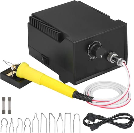 Houtbrander Set - Pyrografie Pen - Decoreren van Materialen - Instelbare Temperatuur - 60W - Zwart
