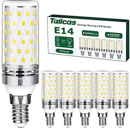 E14 LED koudwitte lamp 12W, 1000 lm, vervangt 100W gloeilamp (6 stuks)